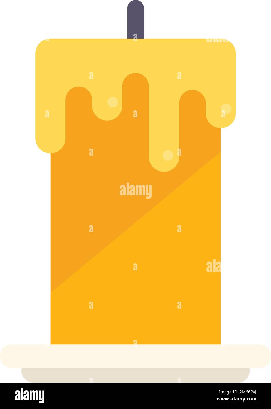 Wax candle icon flat vector. Seal letter. Label mail isolated Stock