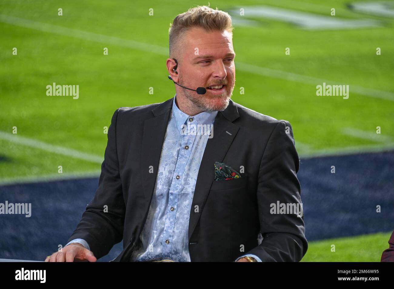 ESPN reporter Pat McAfee before the Rose Bowl game on Monday, Jan. 2