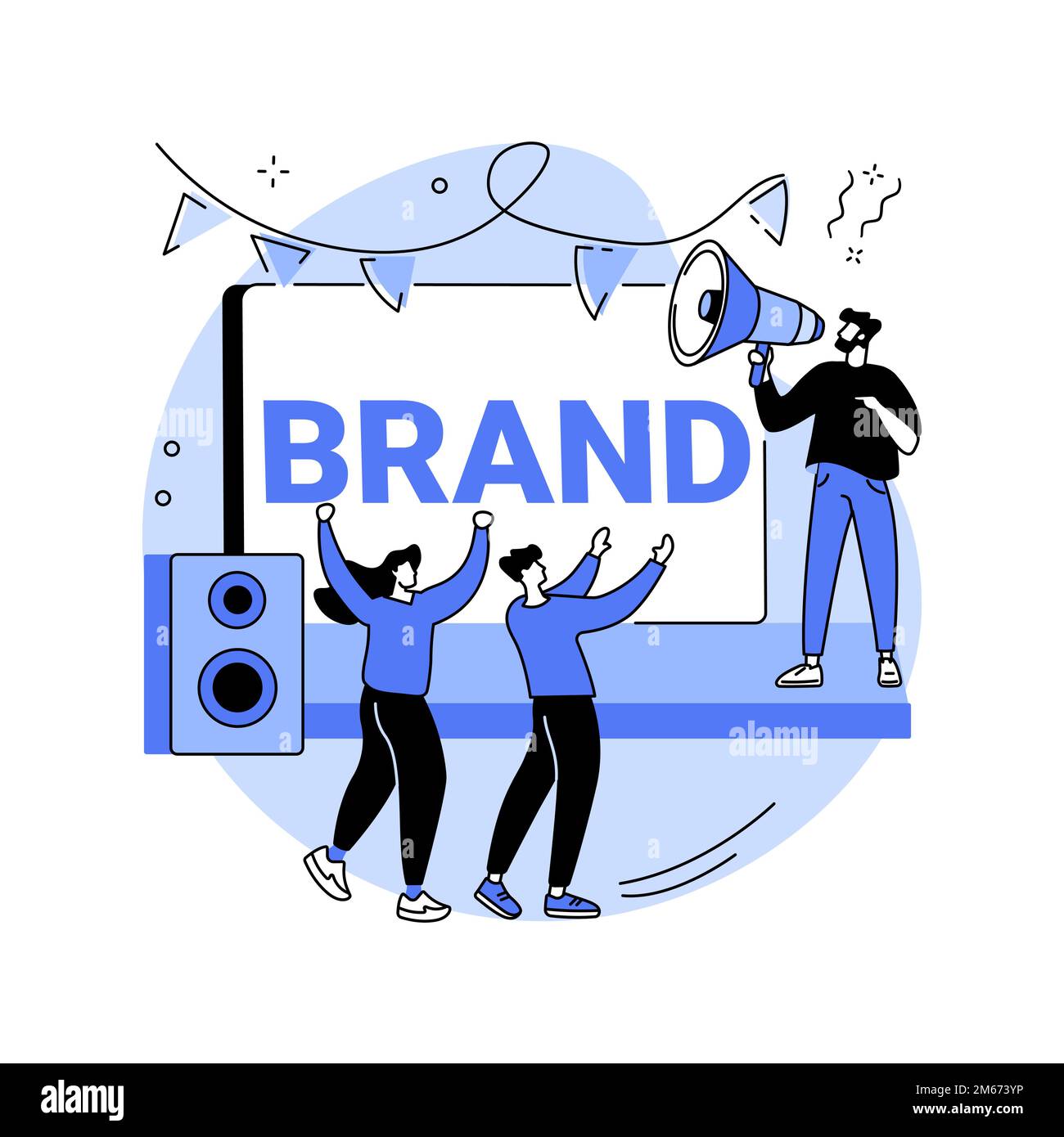 Brand event abstract concept vector illustration. Event management ...