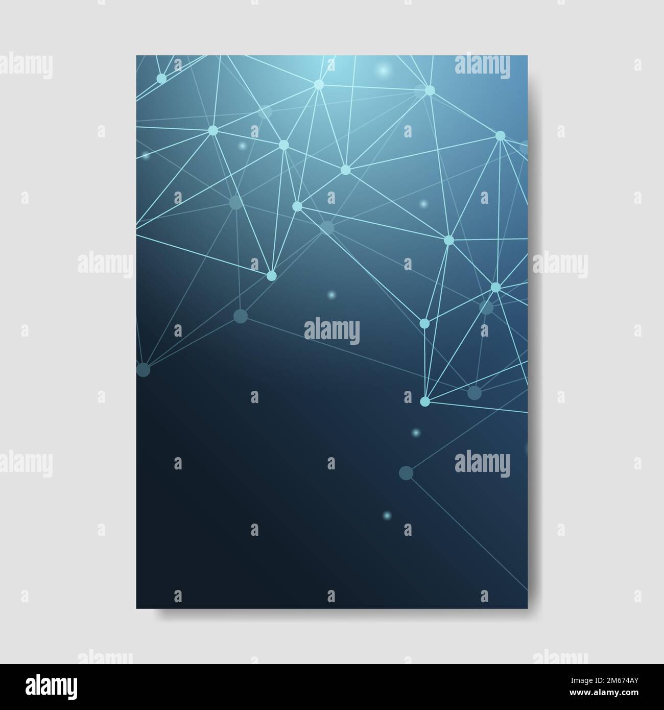 Blue neural texture abstract vector Stock Vector