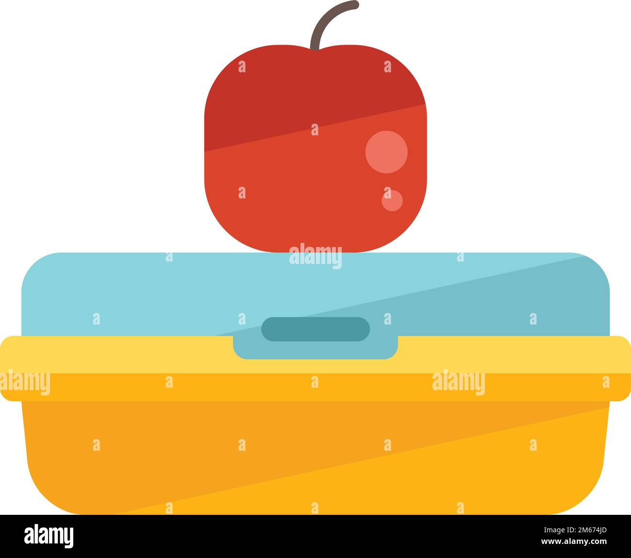 Eco lunch icon flat vector. School meal. Dinner meal isolated Stock