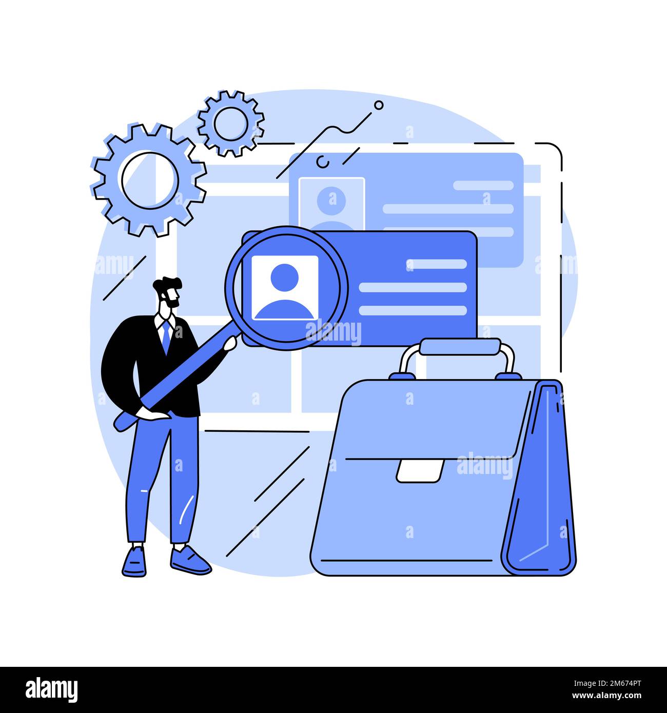 Employers abstract concept vector illustration. Get a job, find vacancy