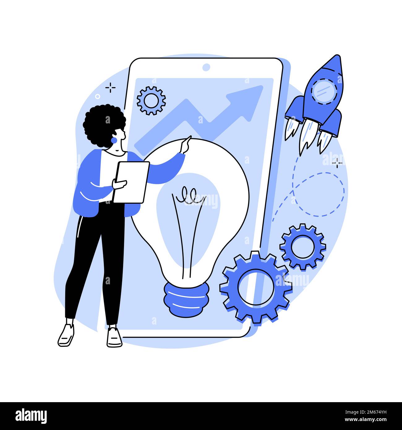 Idea management abstract concept vector illustration. Grow new idea, project management 