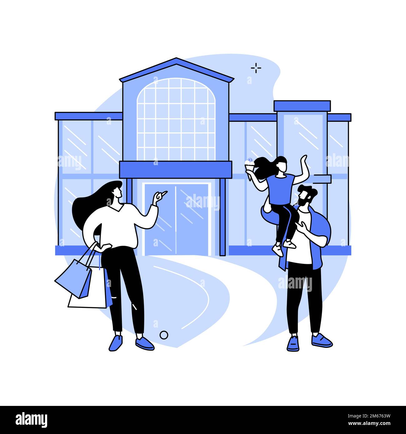 Anchor store abstract concept vector illustration. Major retail shop