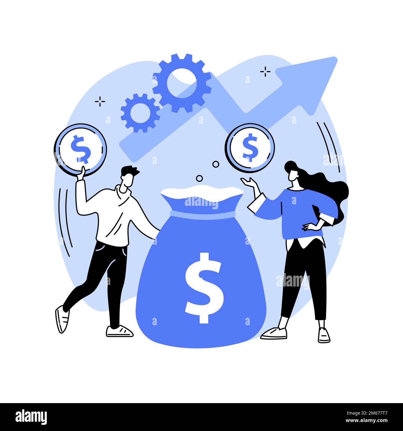 Investment fund abstract concept vector illustration. Investment trust, shareholder scheme, fund creation, business opportunities, corporate venture c Stock Vector