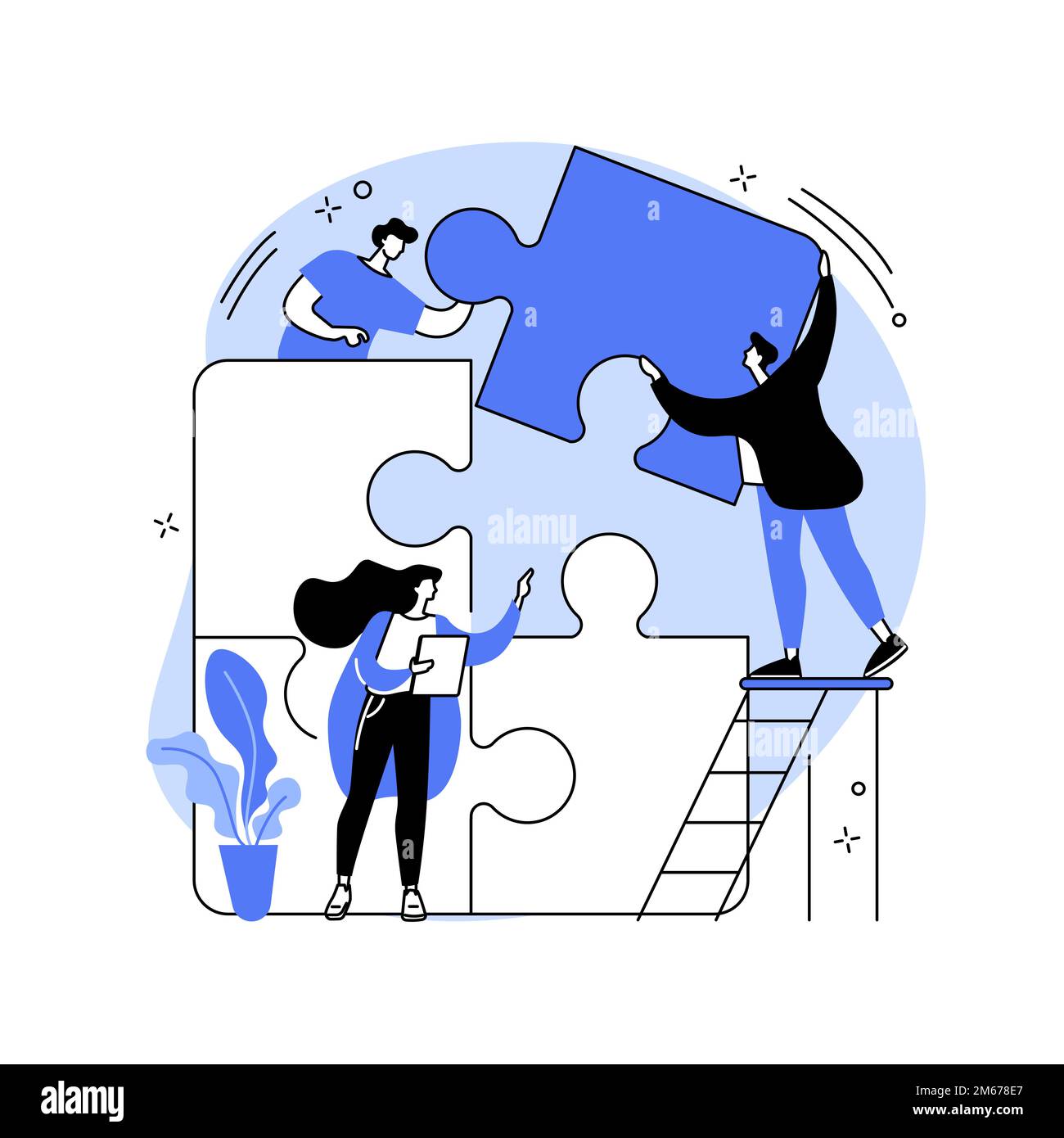 Dedicated team abstract concept vector illustration remote programming