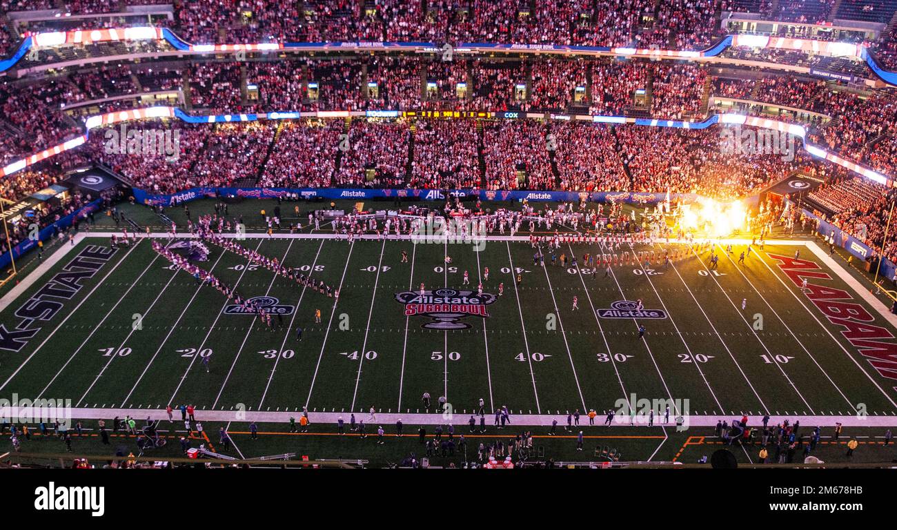 December 31 2022 New Orleans LA U.S.A. Alabama players coming on the