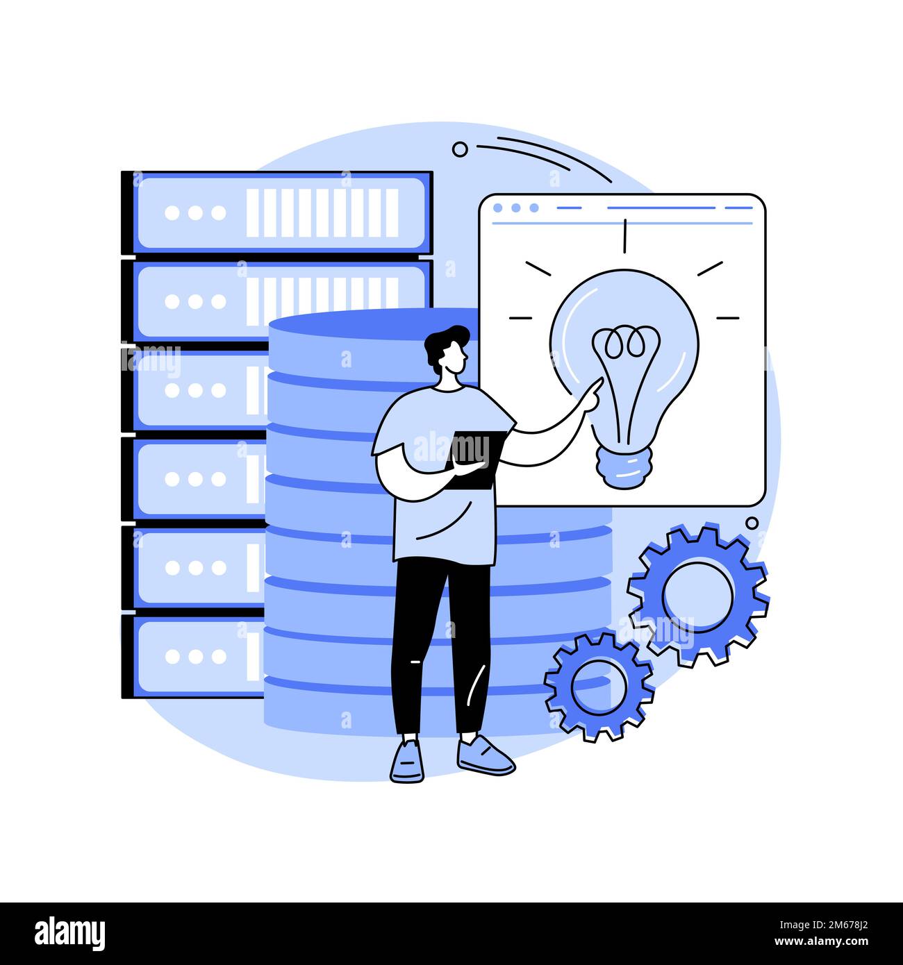 Innovative big data solutions abstract concept vector illustration. Big ...