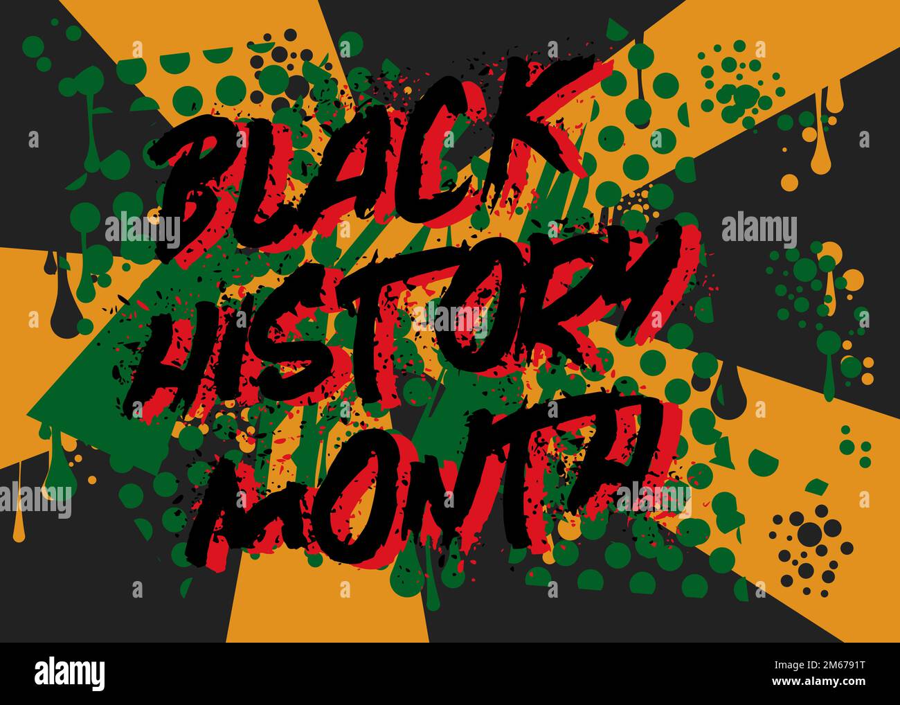 Black History Month. Graffiti tag. Abstract modern street art