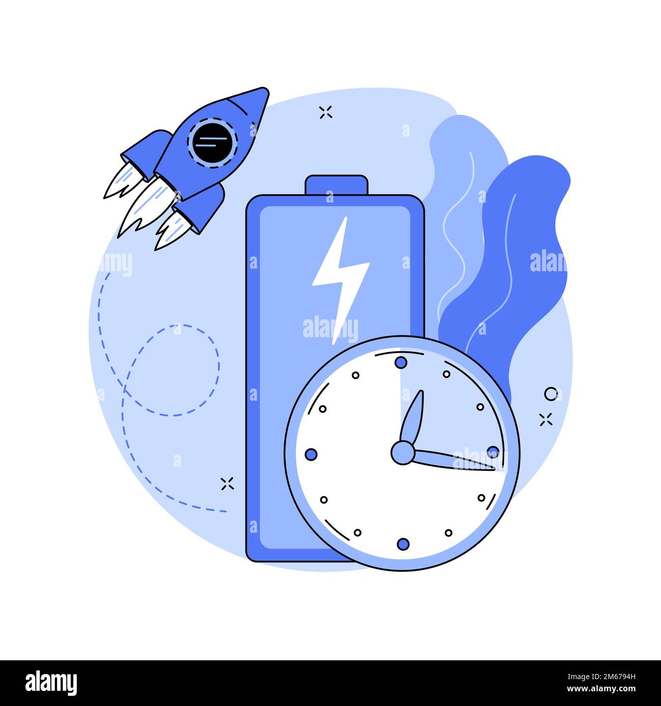 Fast charging technology abstract concept vector illustration. Rapid ...