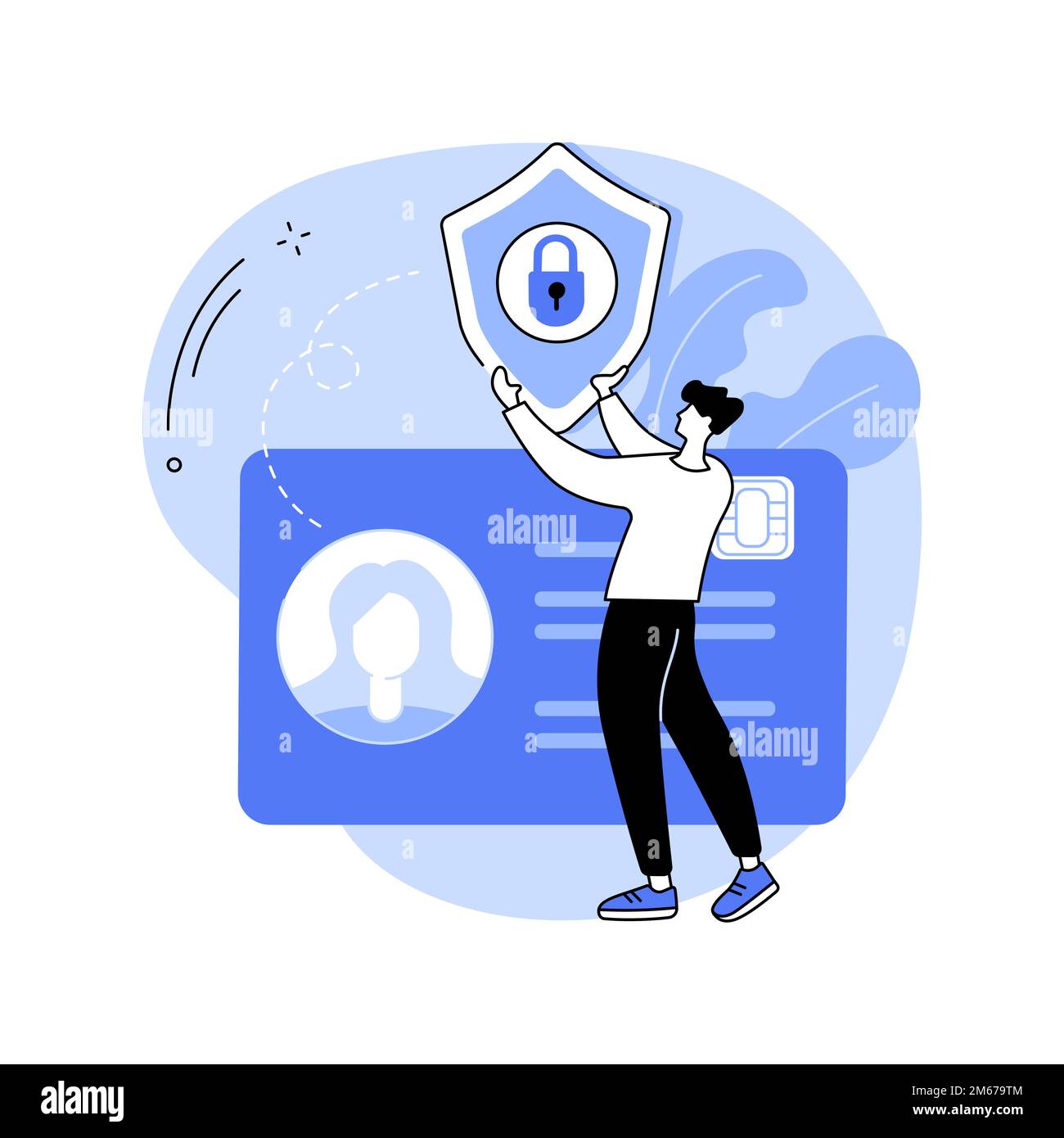 Smart ID card abstract concept vector illustration. Identification