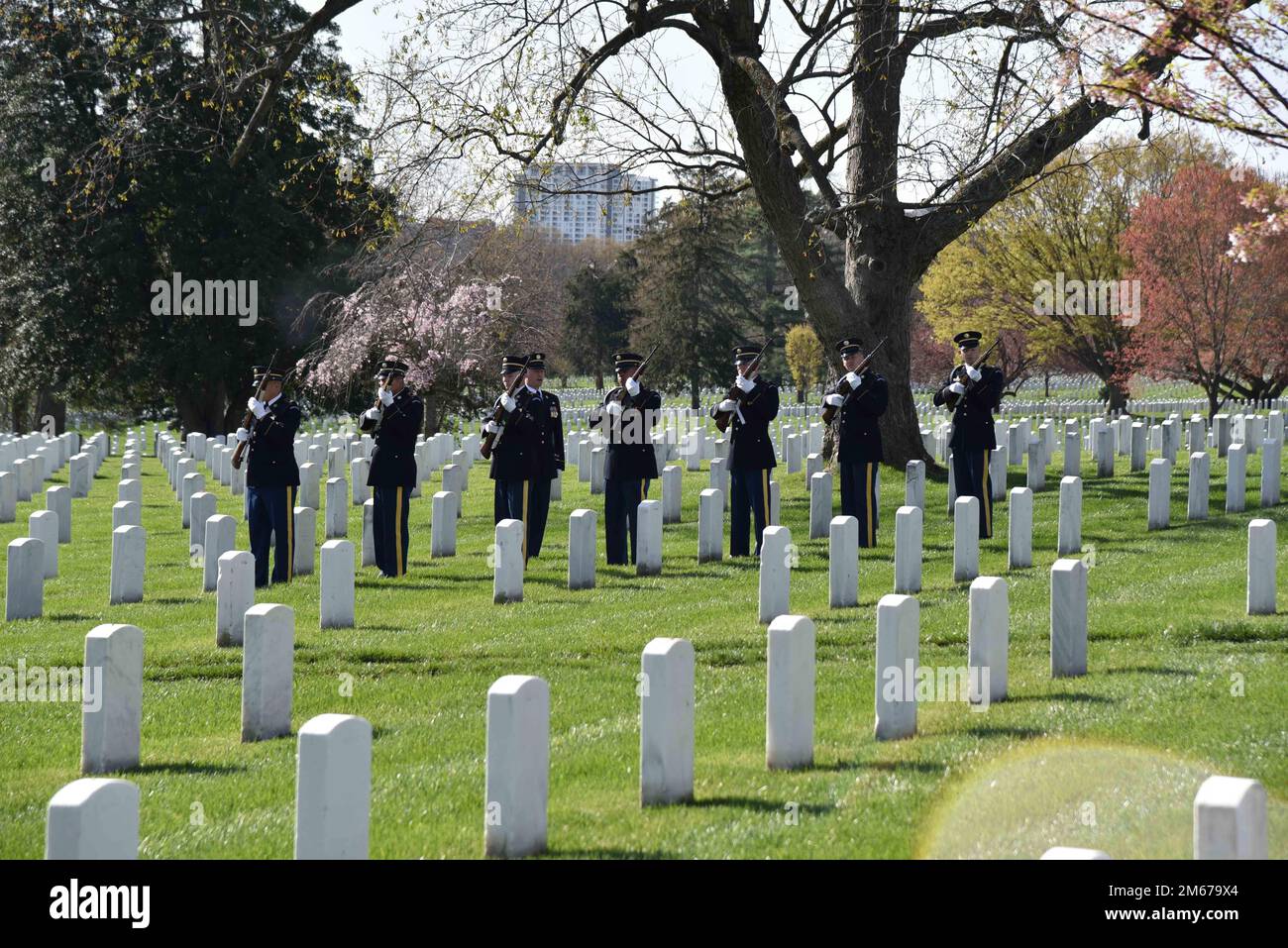 Army Cpl. Charles E. Lee, 18, of Cincinnati, killed during the Korean War, was laid to rest on April 11, 2022, at Arlington National Cemetery, Arlington, Virginia. The Defense POW/MIA Accounting Agency accounted for Lee on June 14, 2021.    In July 1950, Lee was a member of Company K, 3rd Battalion, 34th Infantry Regiment, 24th Infantry Division. He was reported missing in action on July 20 after his unit was forced to retreat from the vicinity of Taejon, South Korea. He was never found, nor were any remains recovered that could be identified as Lee. He was declared non-recoverable in January Stock Photo
