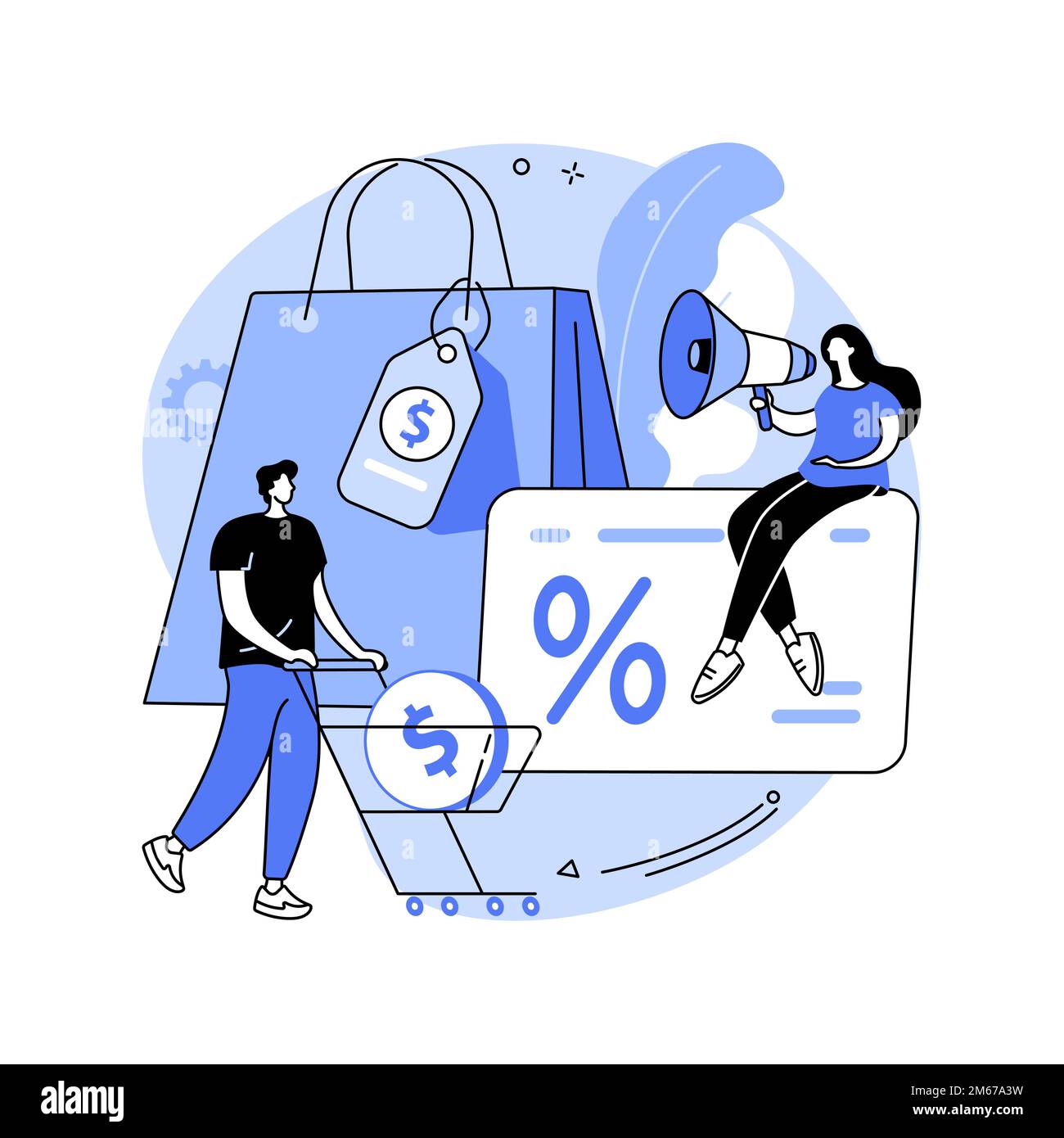 Discount and loyalty card abstract concept vector illustration. Loyalty