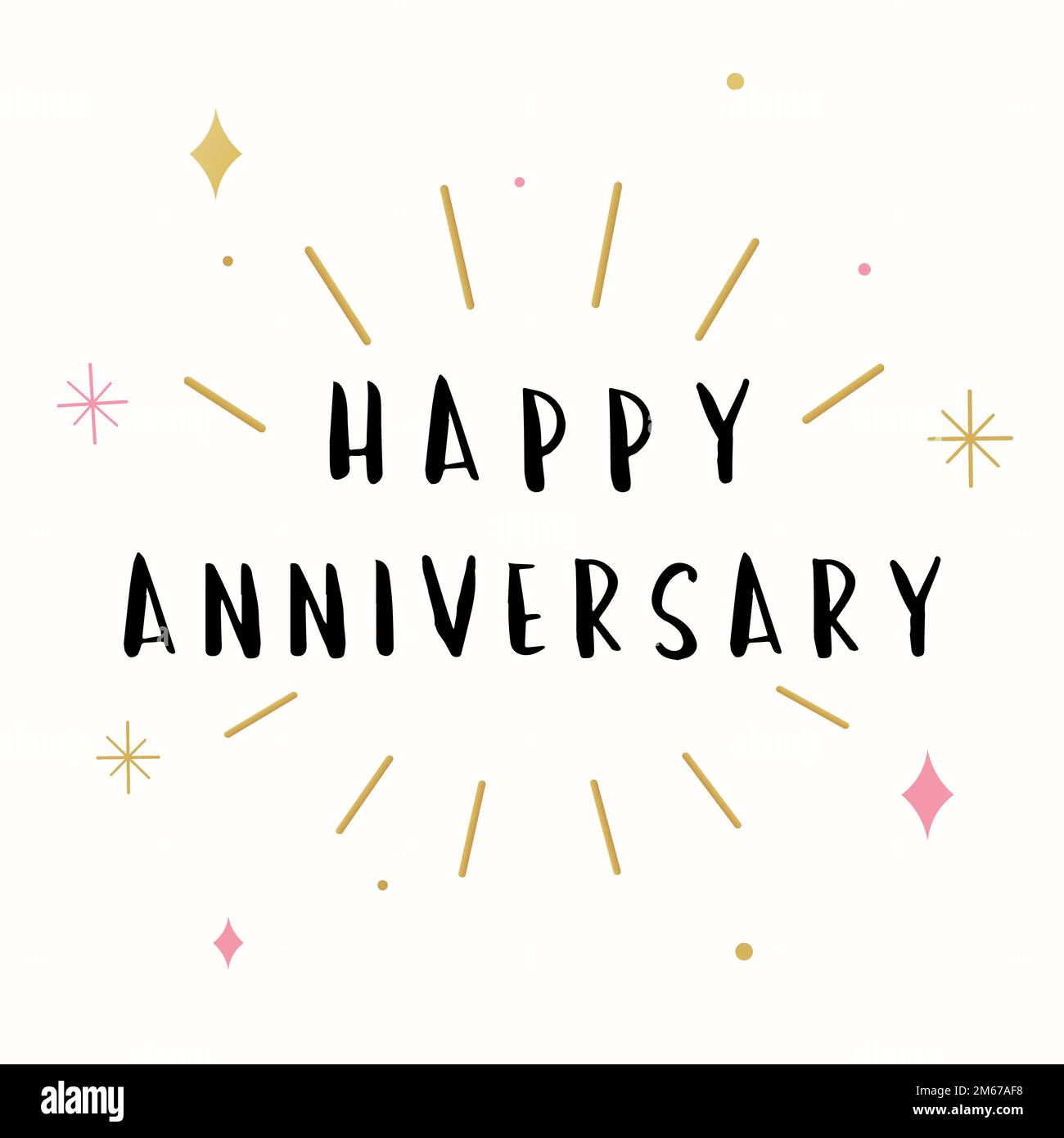 Happy anniversary typography card vector Stock Vector Image & Art - Alamy