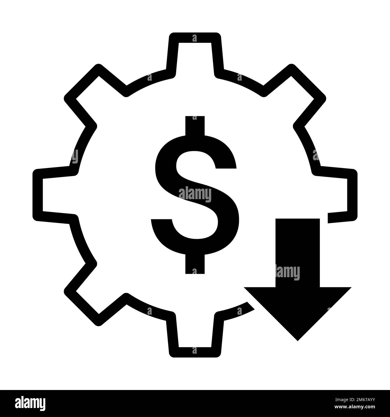 Reduce maintenance cost icon vector for graphic design, logo, website, social media, mobile app, ui illustration Stock Vector