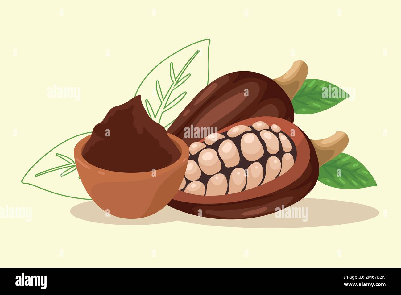 cocoa plant fruits Stock Vector Image &amp; Art - Alamy