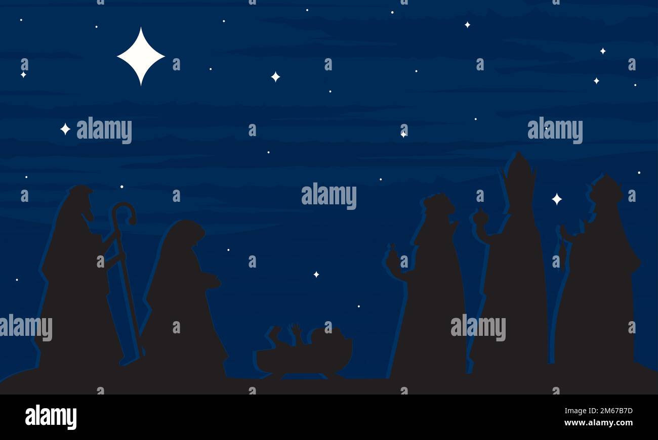 wise men andf holy family Stock Vector Image & Art - Alamy