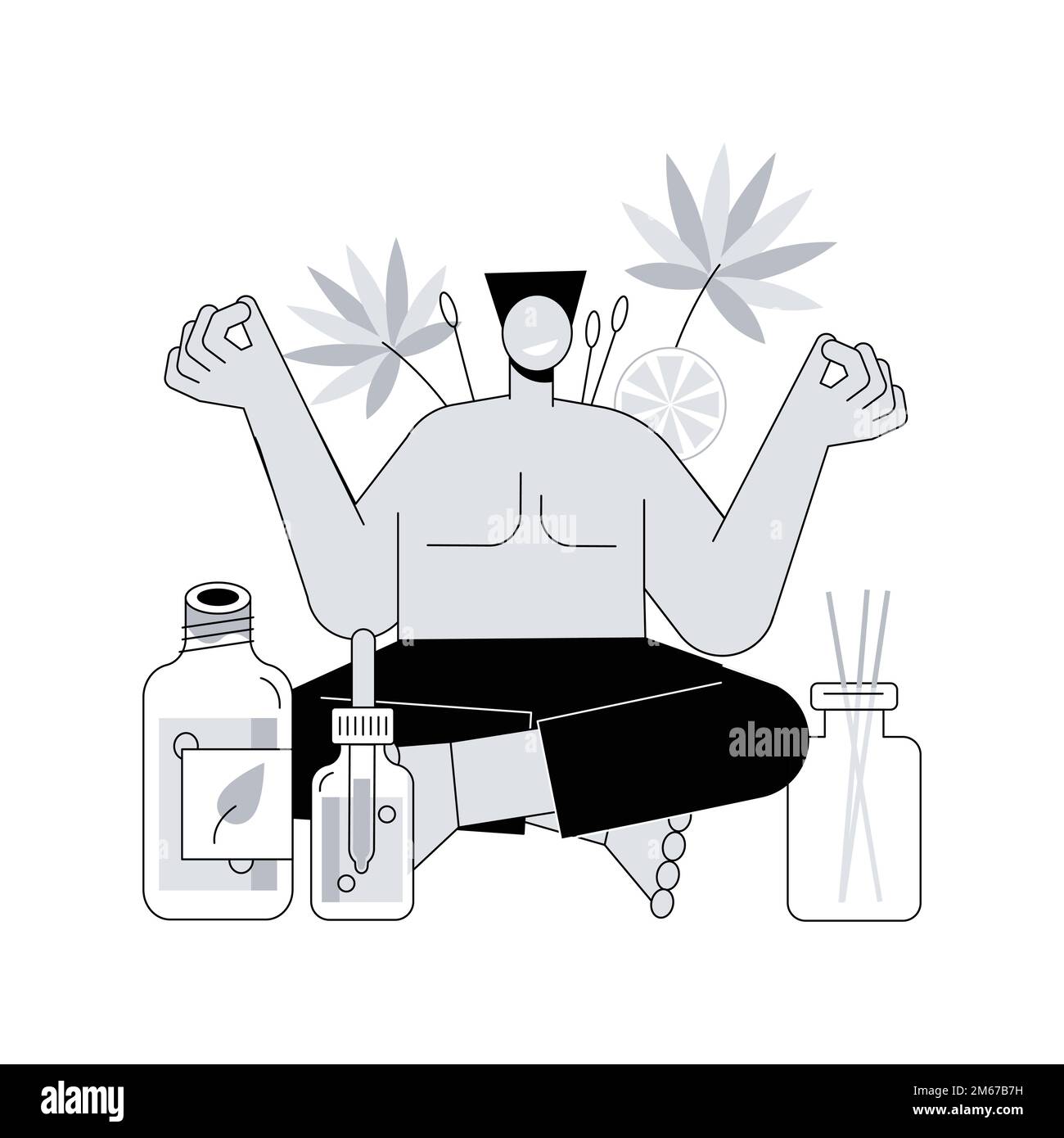 Holistic medicine abstract concept vector illustration. Alternative