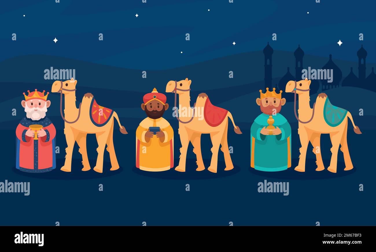 wise men and camels Stock Vector Image & Art - Alamy