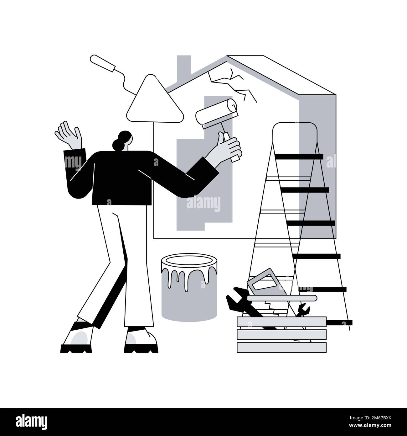 DIY repair abstract concept vector illustration. Do it yourself service
