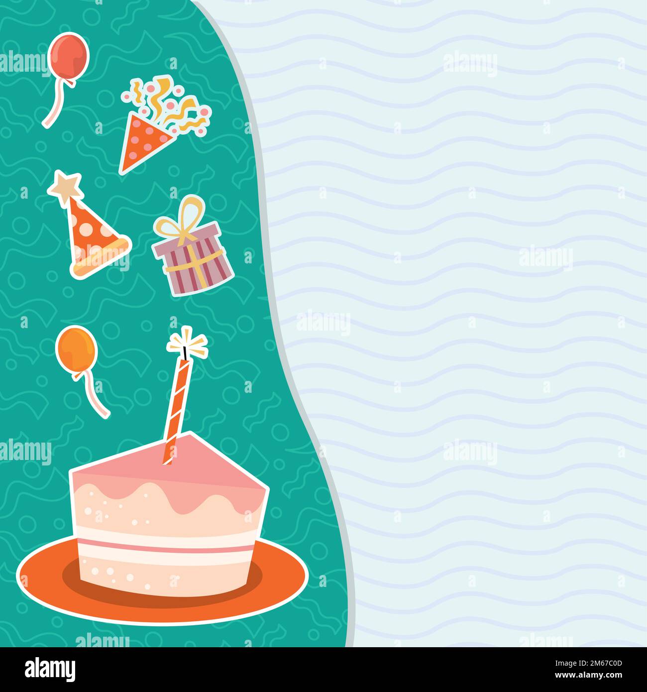 birthday cake and icons Stock Vector Image & Art - Alamy