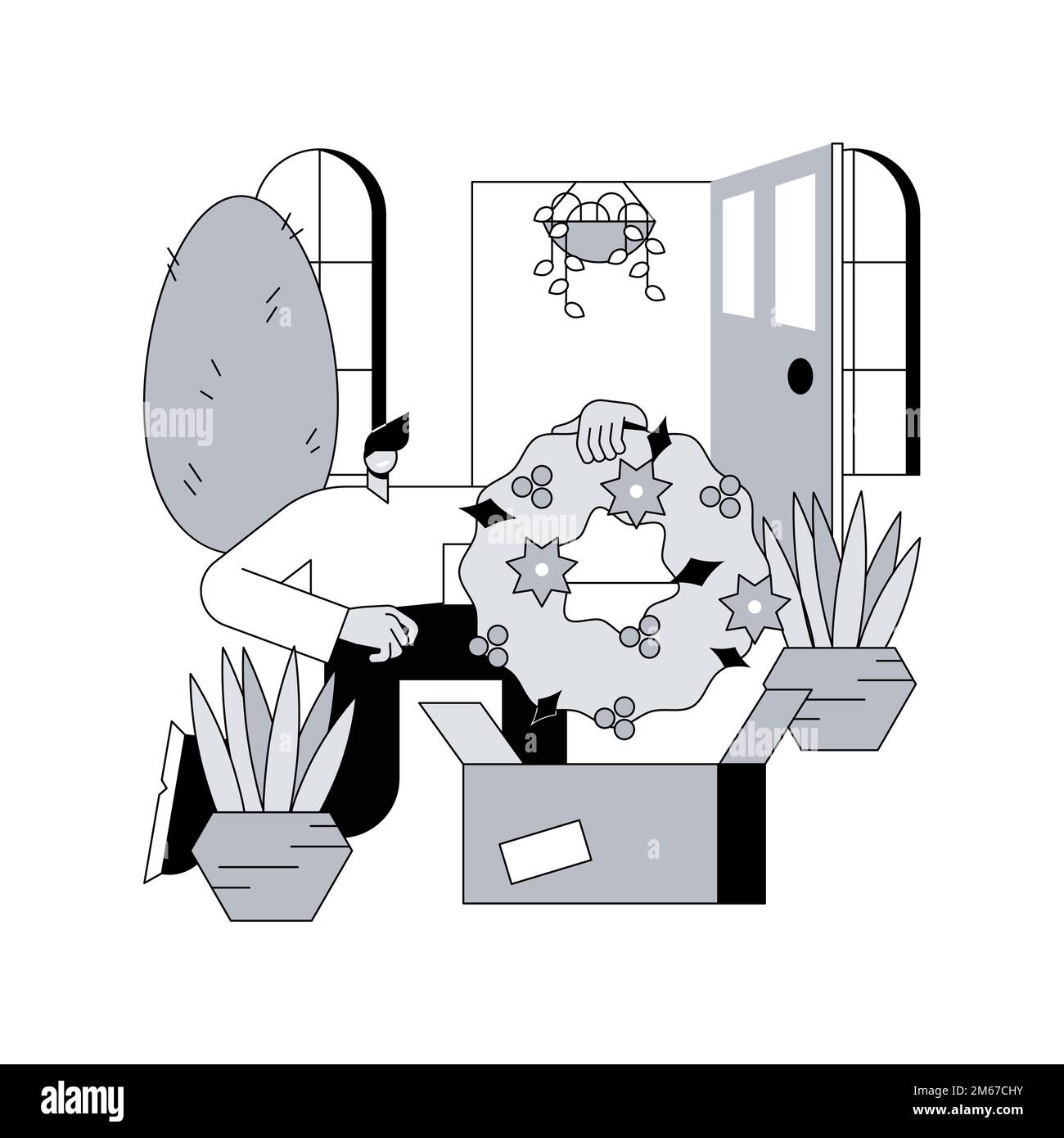 Seasonal planters abstract concept vector illustration. Garden ...