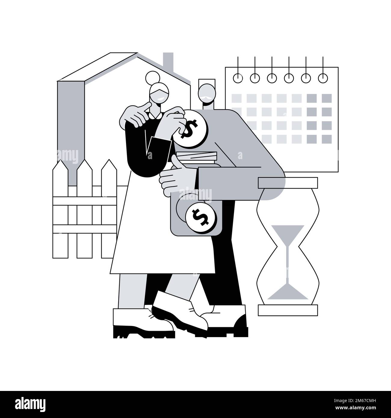 Retirement preparation abstract concept vector illustration. Retirement