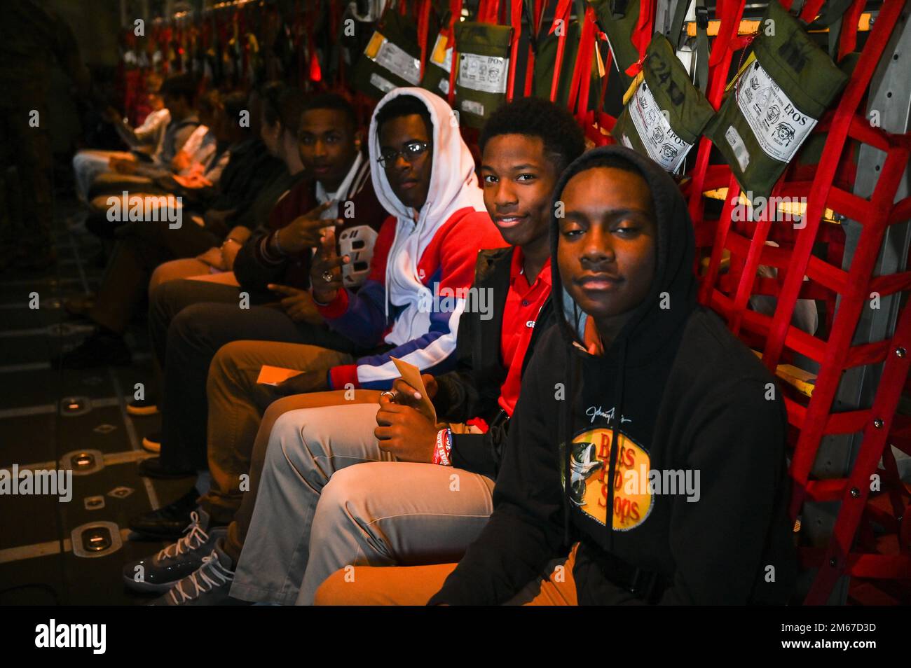 The 165th Airlift Wing hosted 70 students from the Benedictine Military