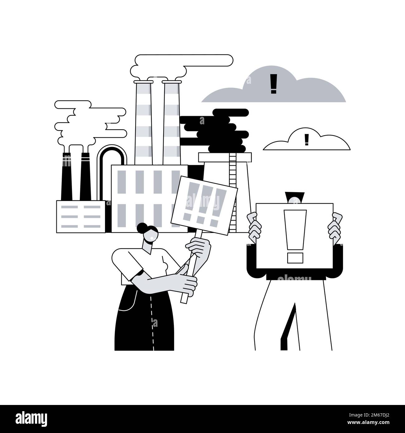 Eco-shaming abstract concept vector illustration. Eco anxiety, internet