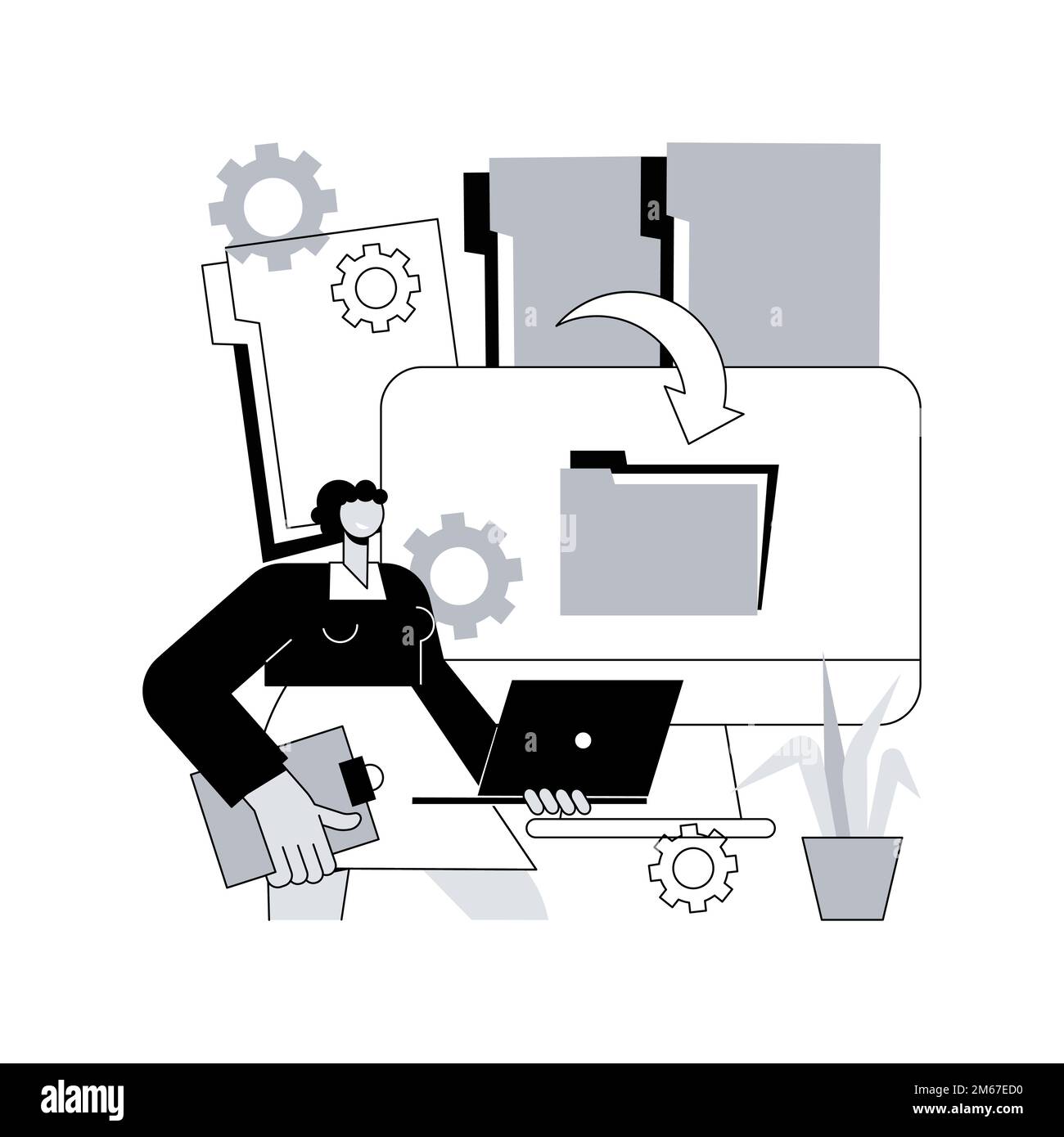 Digital transformation abstract concept vector illustration. Digital ...