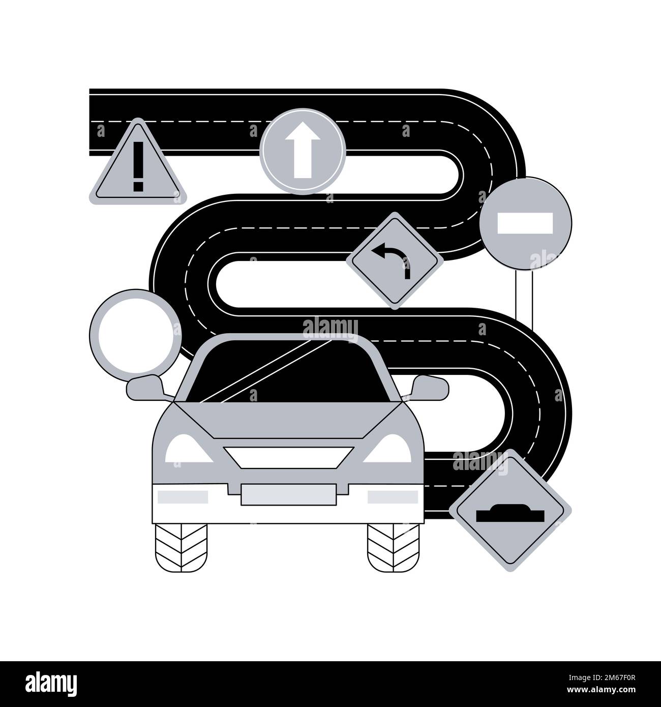 Traffic signs abstract concept vector illustration. Traffic management