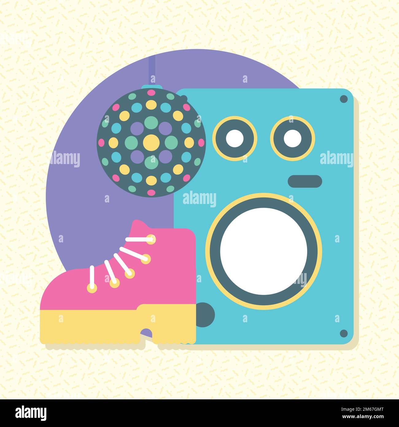 shoes and speaker nineties style Stock Vector Image & Art - Alamy