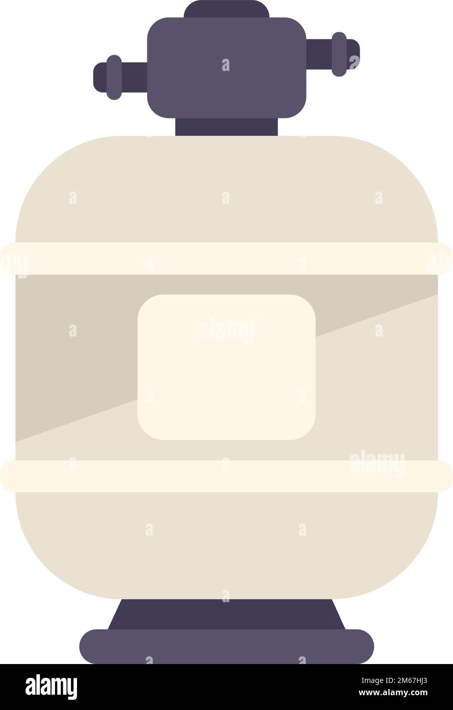 Pool tank service icon flat vector. Cleaning pump. Care swim isolated