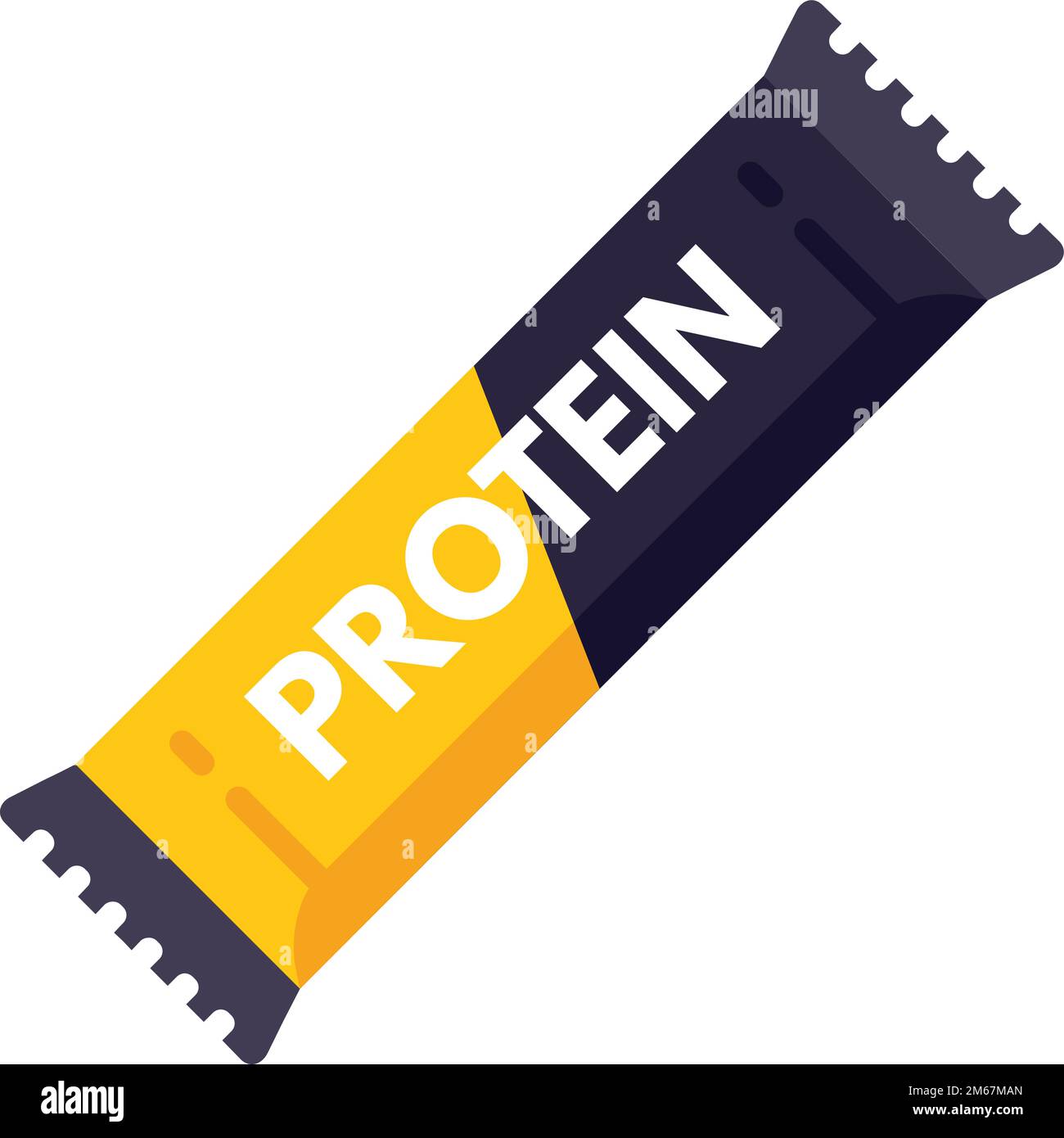Protein bar icon flat vector. Sport nutrition. Gym food isolated Stock