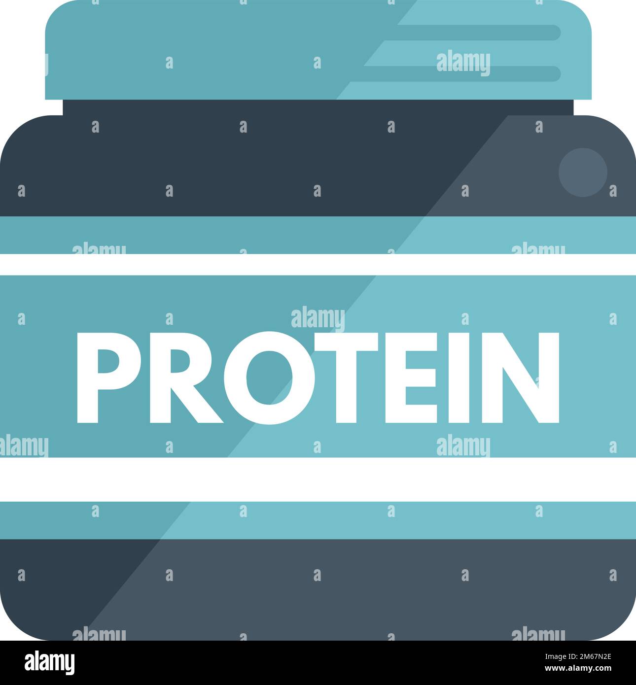 Protein mass icon flat vector. Sport container. Food gym isolated Stock ...