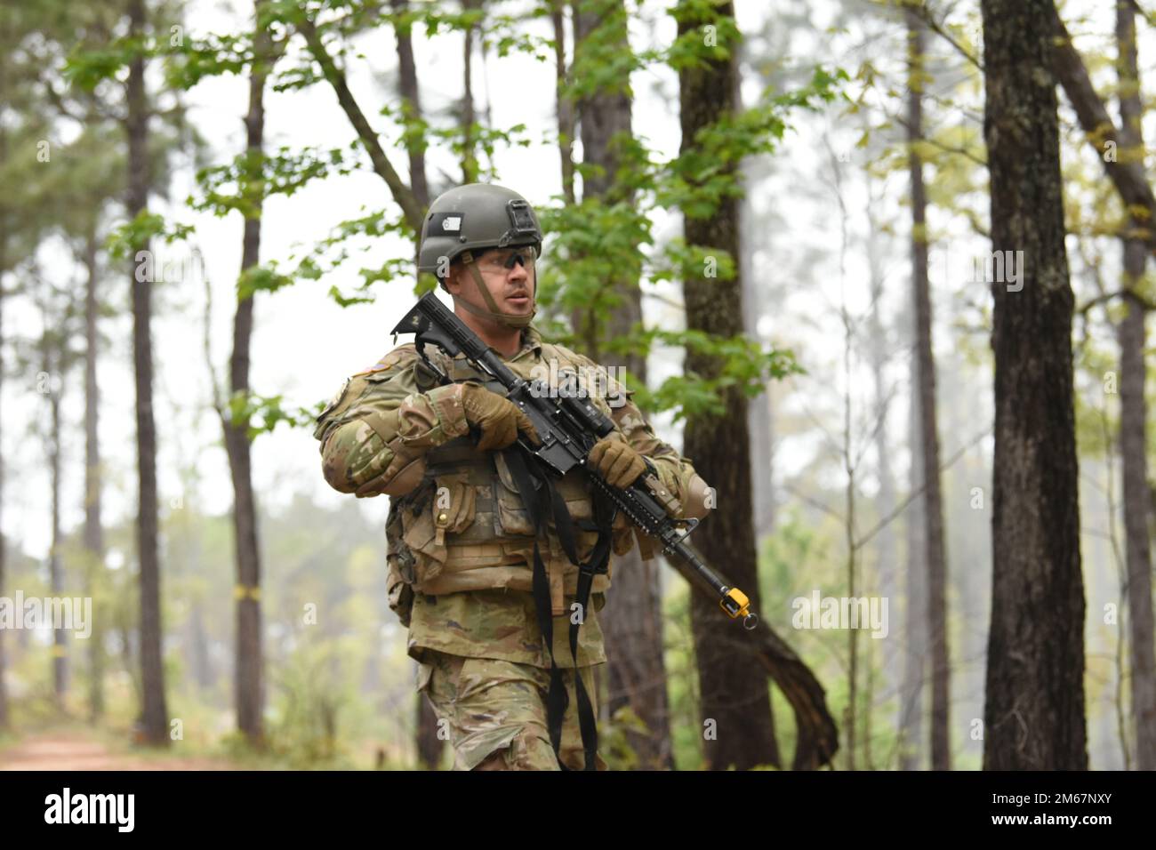 Trainee completes land navigation exercise at Fort Benning,