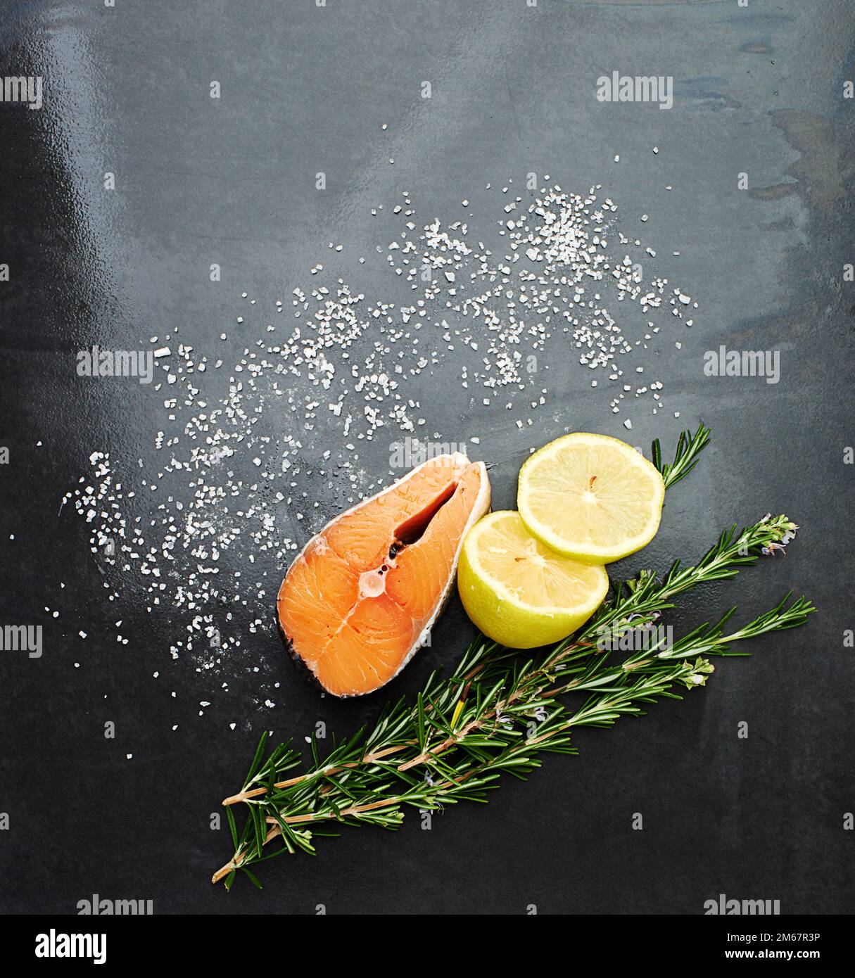 Now that looks delicious. High angle studio shot of delicious food ingredients on a table. Stock Photo