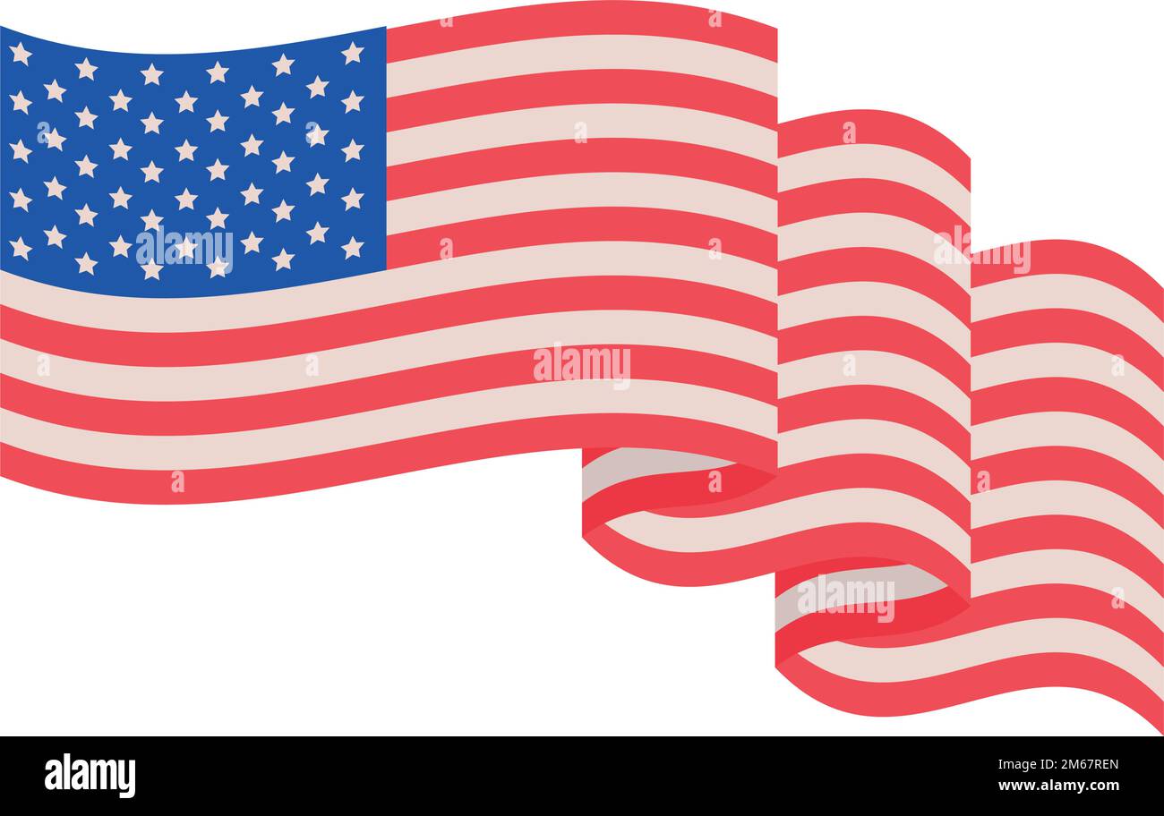 Usa Flag Waving Stock Vector Image Art Alamy