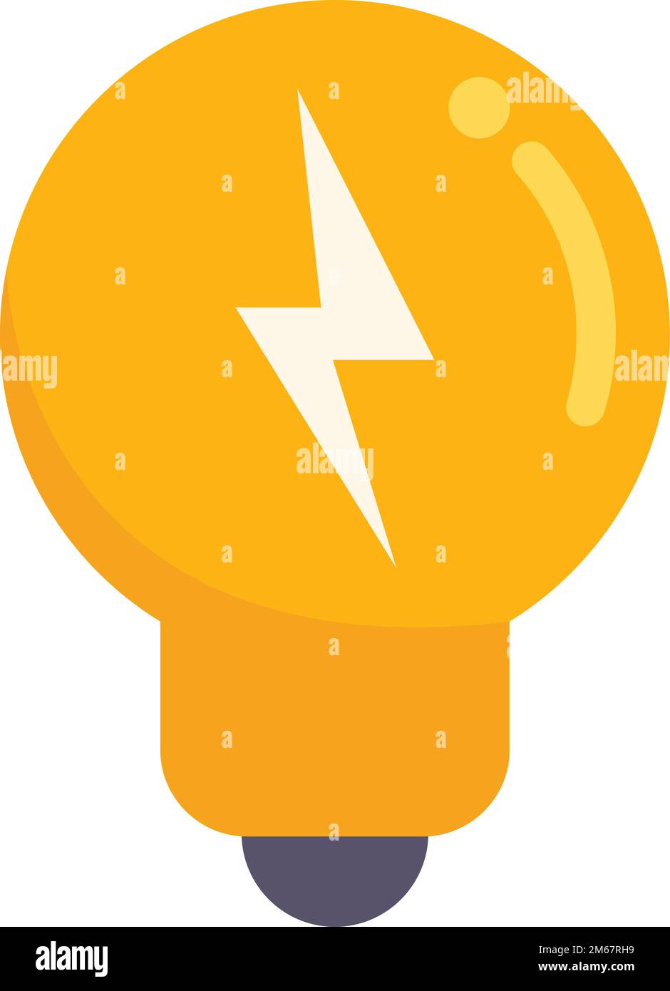 Genius idea icon flat vector. Business solution. Mind energy isolated ...