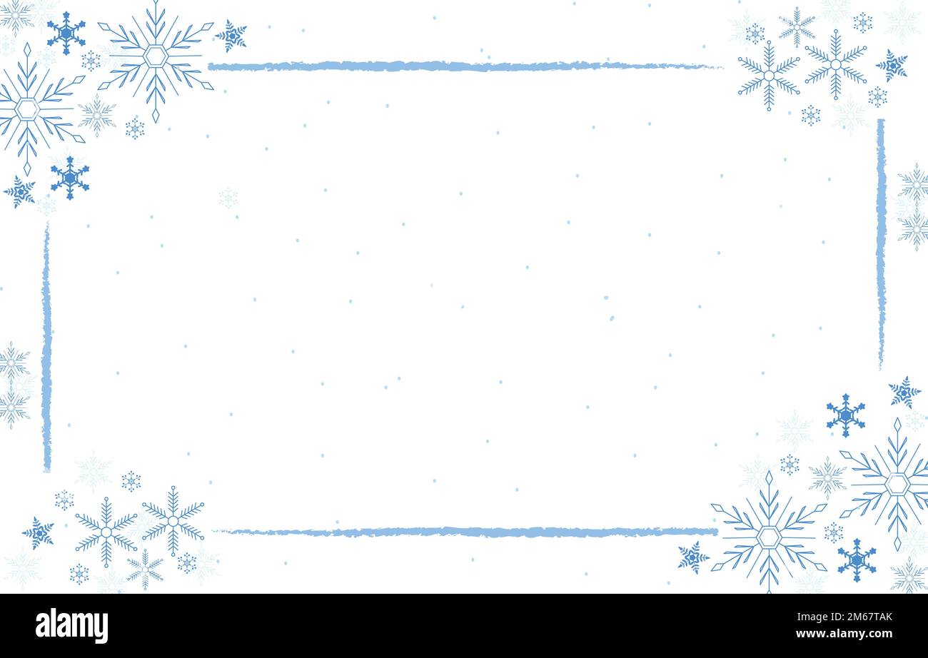 White Snowflakes Cool Cold Winter Snow Background Stock Vector