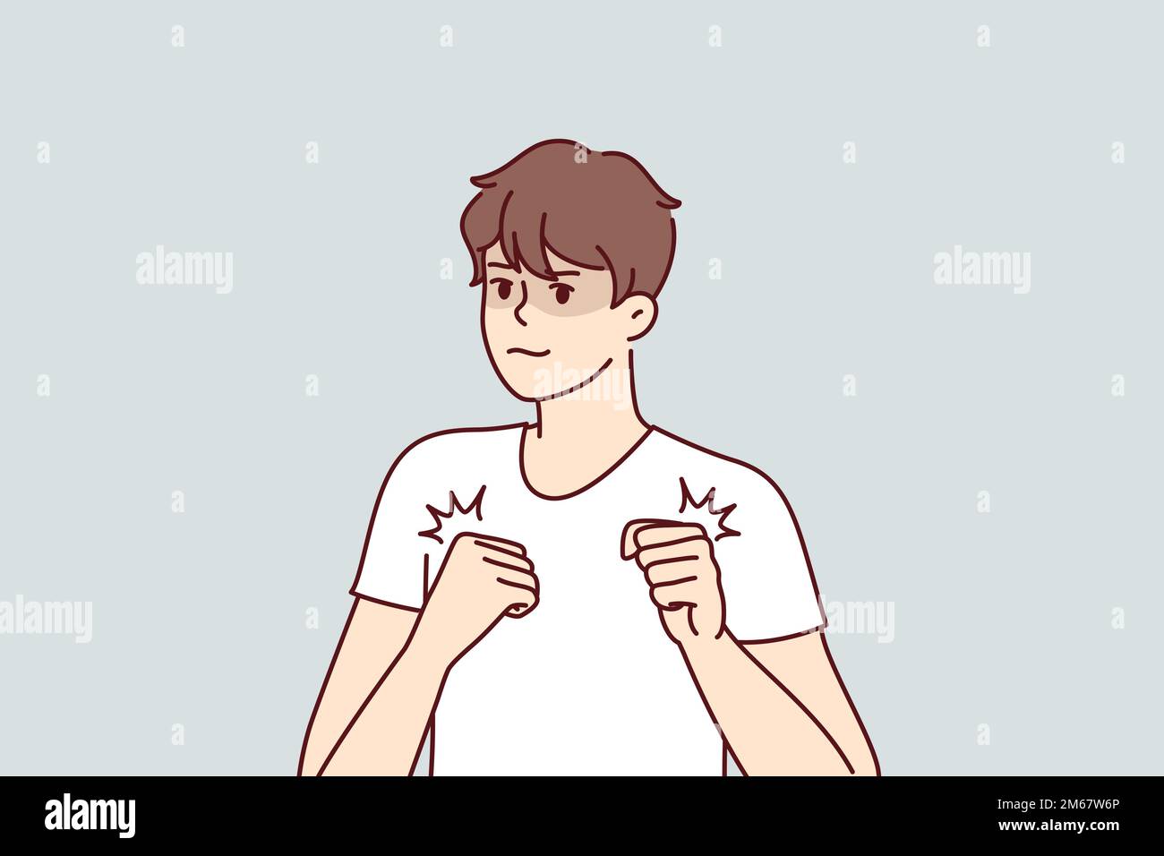 Chest punch Stock Vector Images Alamy