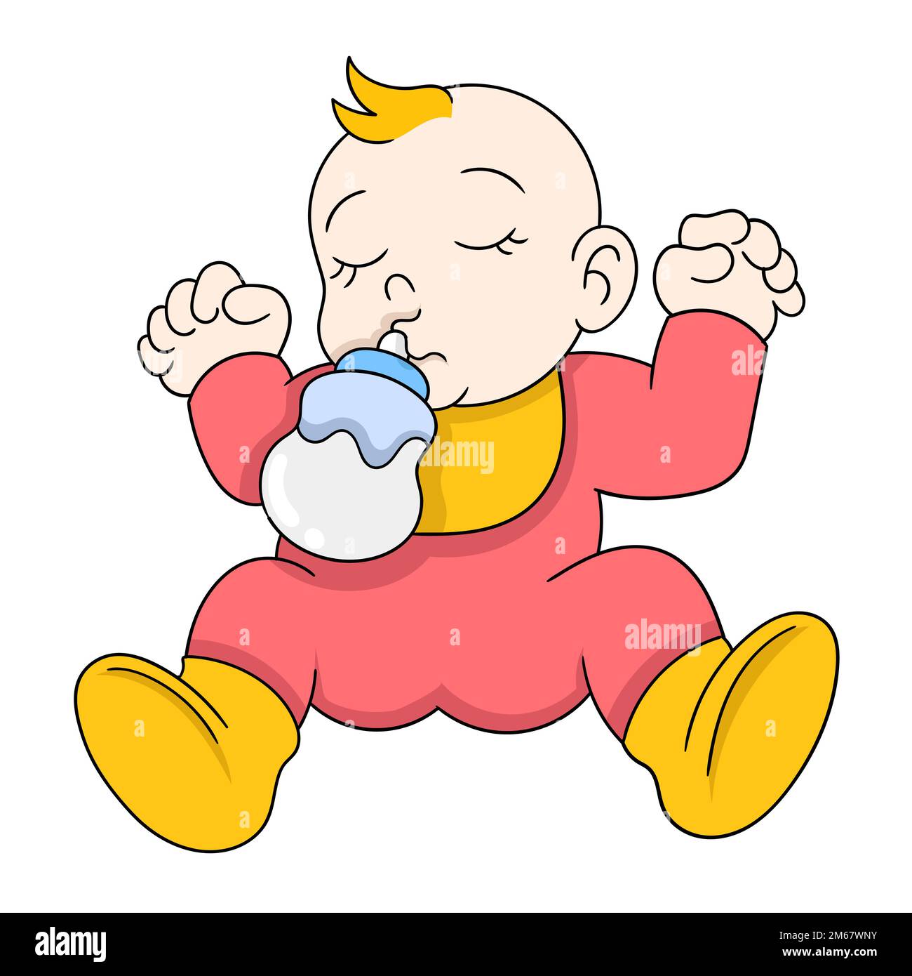 Baby milk bottle cartoon hi-res stock photography and images - Alamy