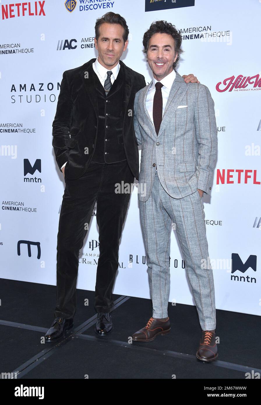 Shawn Levy and Ryan Reynolds arriving to the American Cinematheque