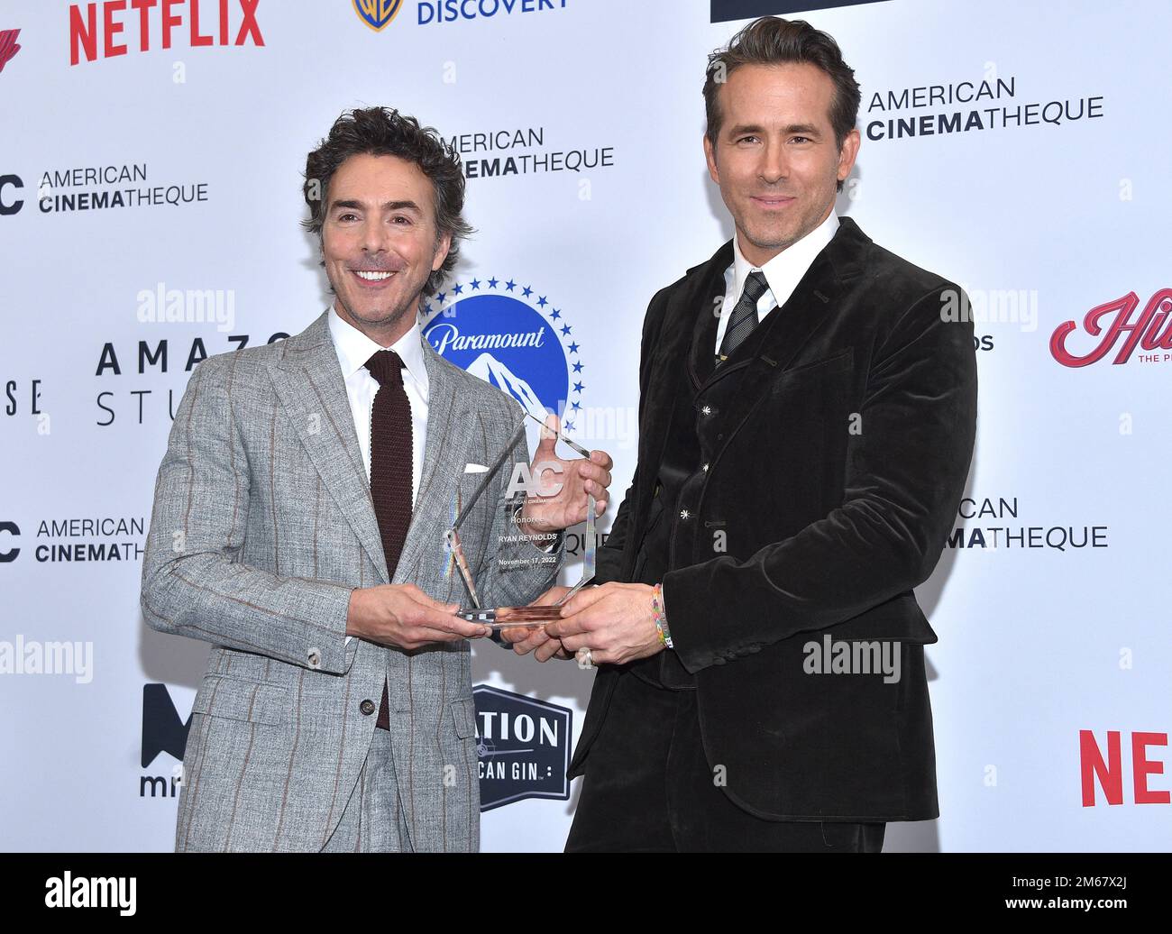 Shawn Levy and Ryan Reynolds arriving to the American Cinematheque