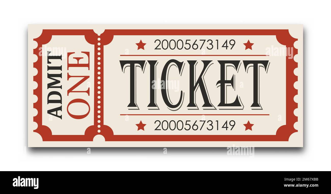 Ticket. Vector illustration for websites, applications, cinemas, clubs ...