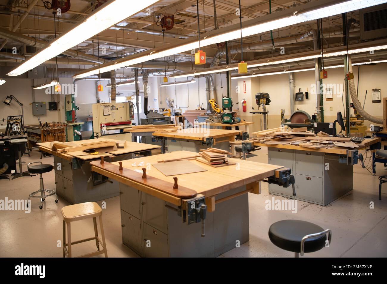 The McConnell Air Force Base woodshop offers many tools to help sand ...