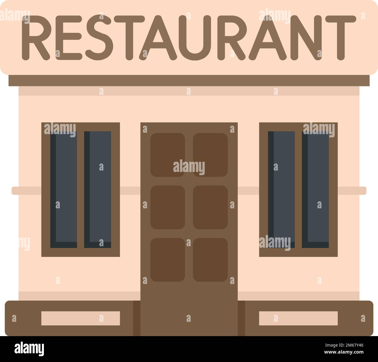 Restaurant icon flat vector. Food cafe. Dinner dish isolated Stock ...