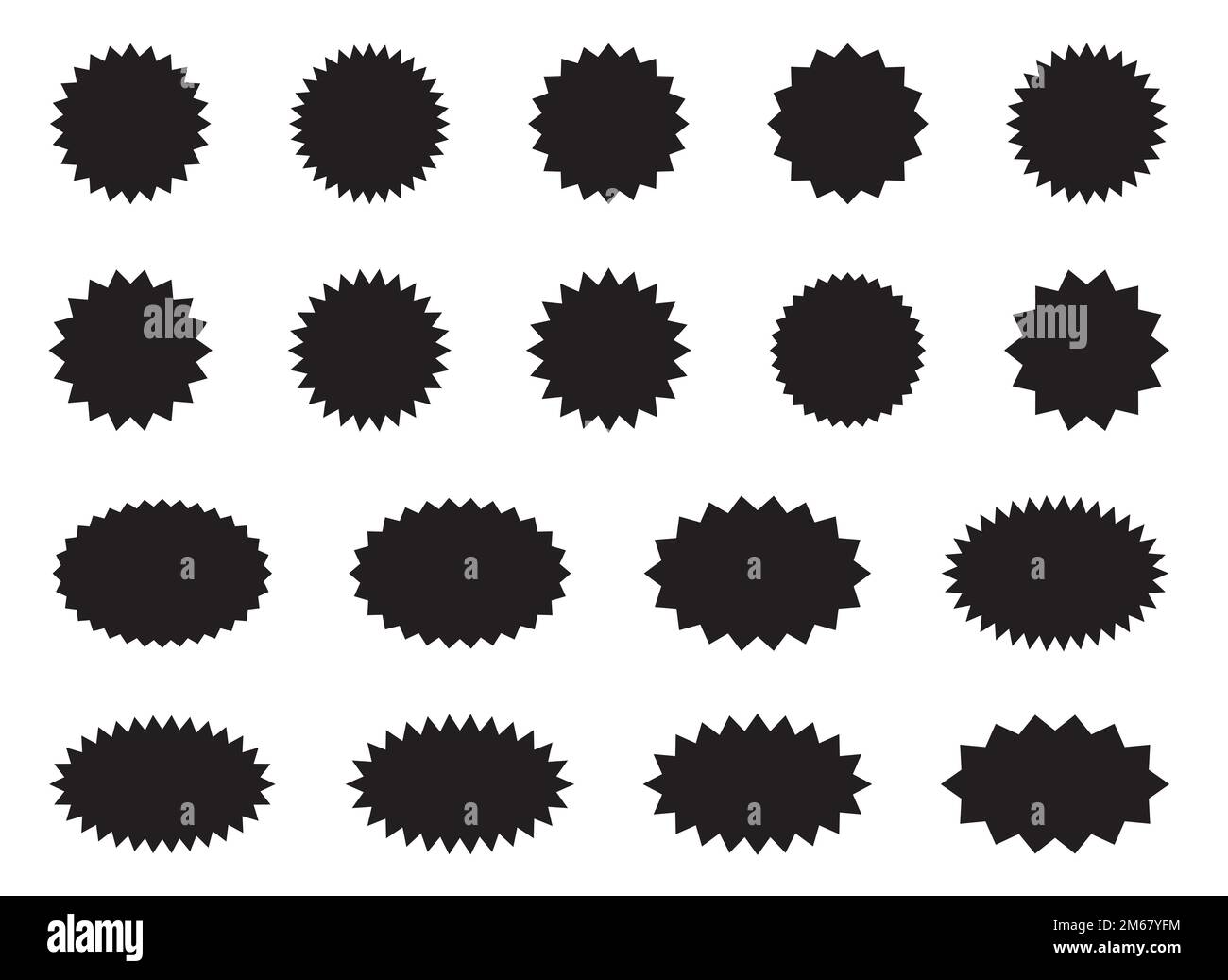 Sunburst promotion tag, starburst speech bubbles, bursting sticker ...