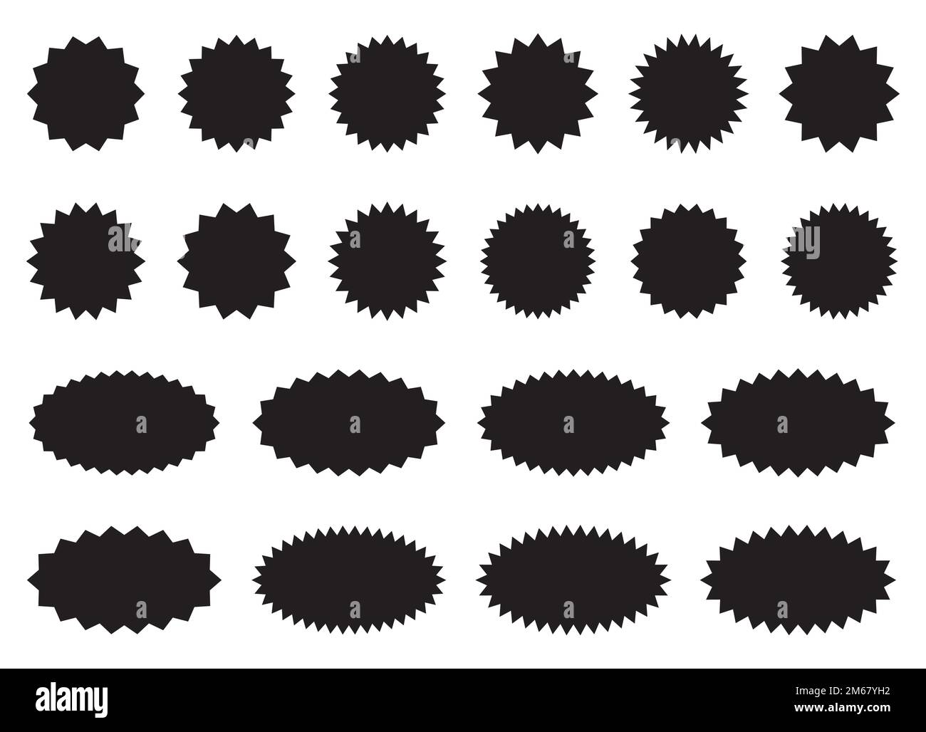 Sunburst promotion tag, starburst speech bubbles, bursting sticker ...