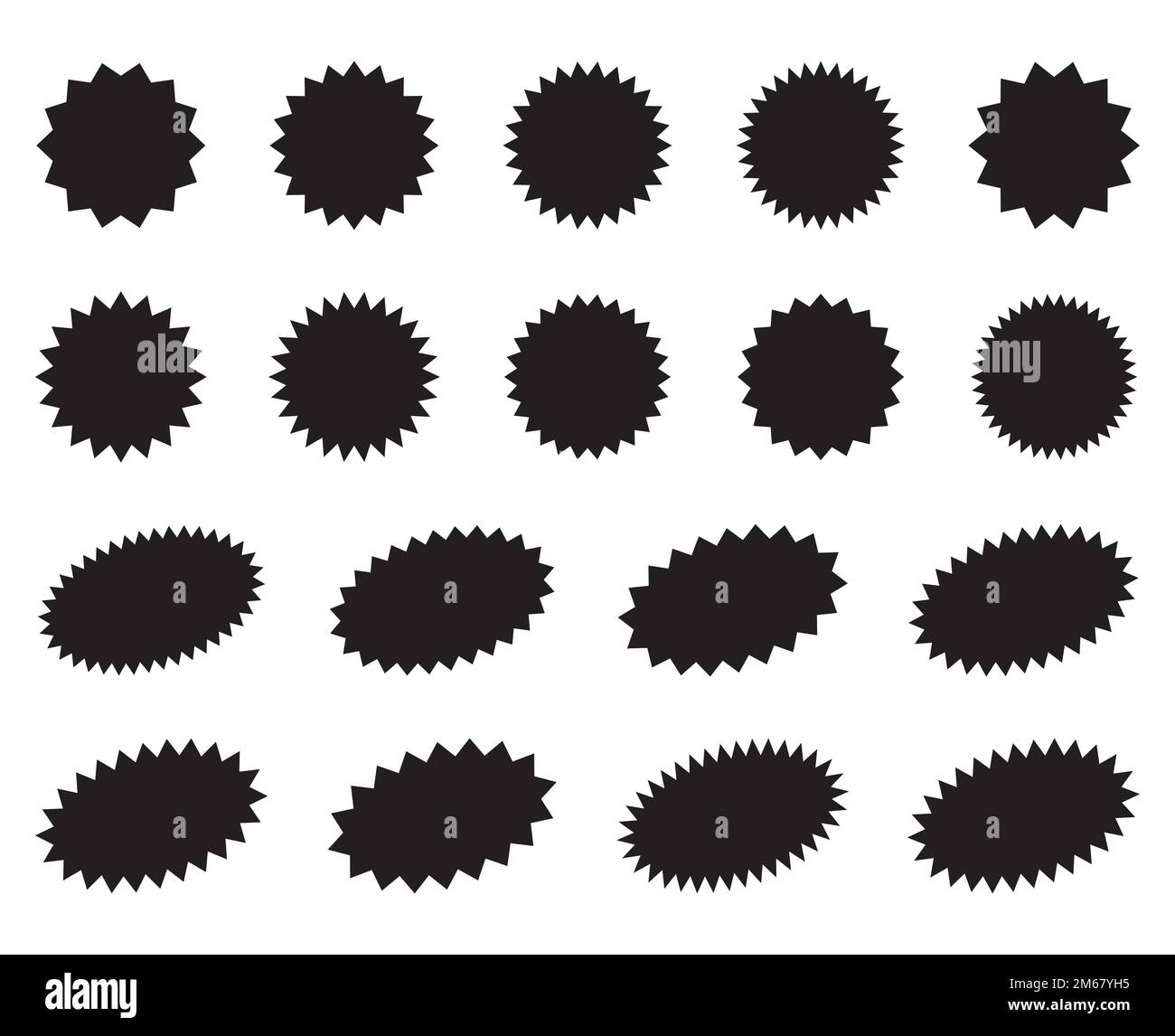 Sunburst promotion tag, starburst speech bubbles, bursting sticker ...